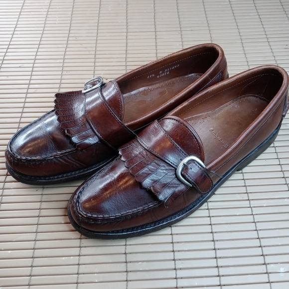 ALLEN EDMONDS Waterbury Brown Sz 11.5 B Men Kiltie Buckle Loafers. 404pem - Picture 3 of 10